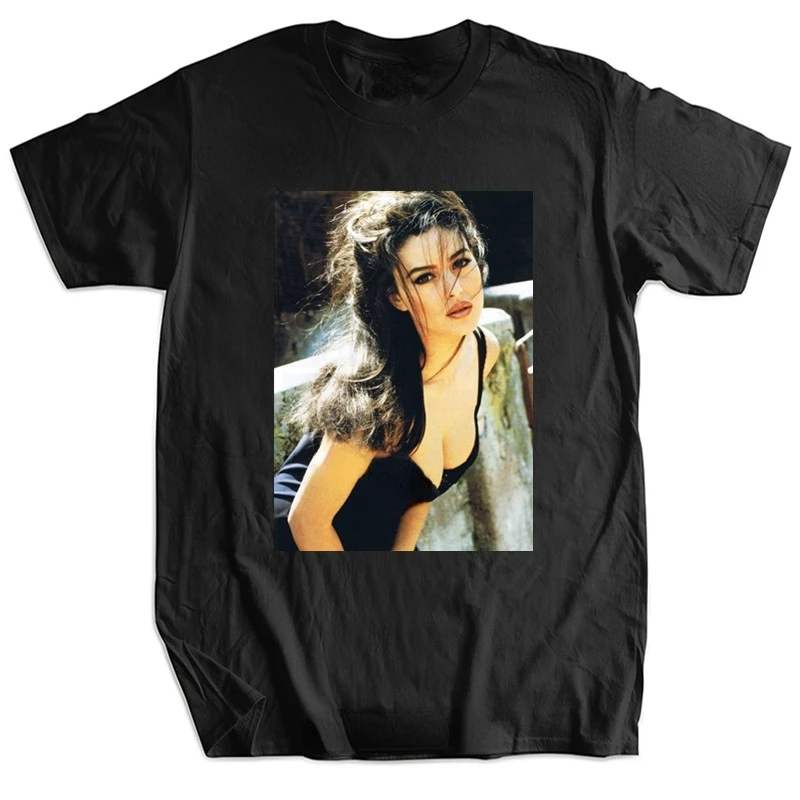 2026Summer Mens Tshirt MagliaMonic Bellucci Attrice Op Model Moda Italia Fashion Unisex Tees Women MenShort-sleev Tops Camisetas