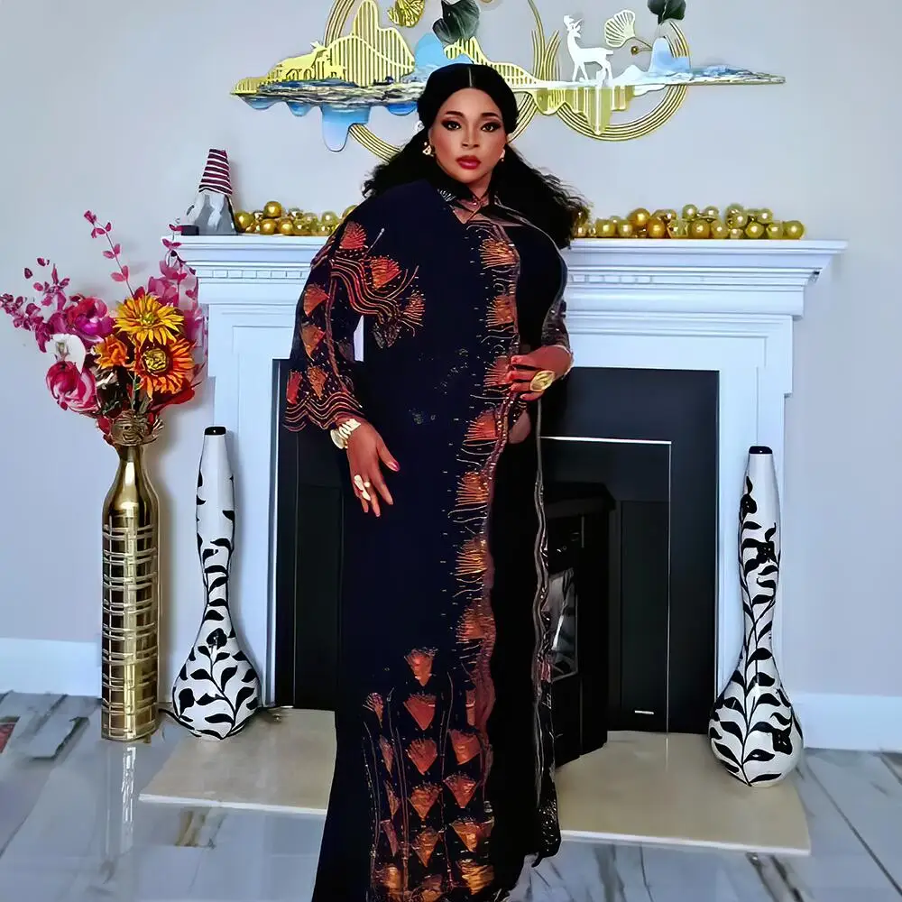 Conjunto de duas peças vestidos africanos para mulher vestidos de turquia para mulher luxo elegante 2025 vestido de casamento luxuoso vestidos africanos