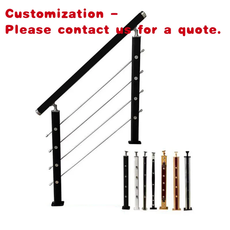 custom.Factory Outdoor Balcony Rail Aluminum Pvc Stair Railing Handrails Decks Balusters Railing
