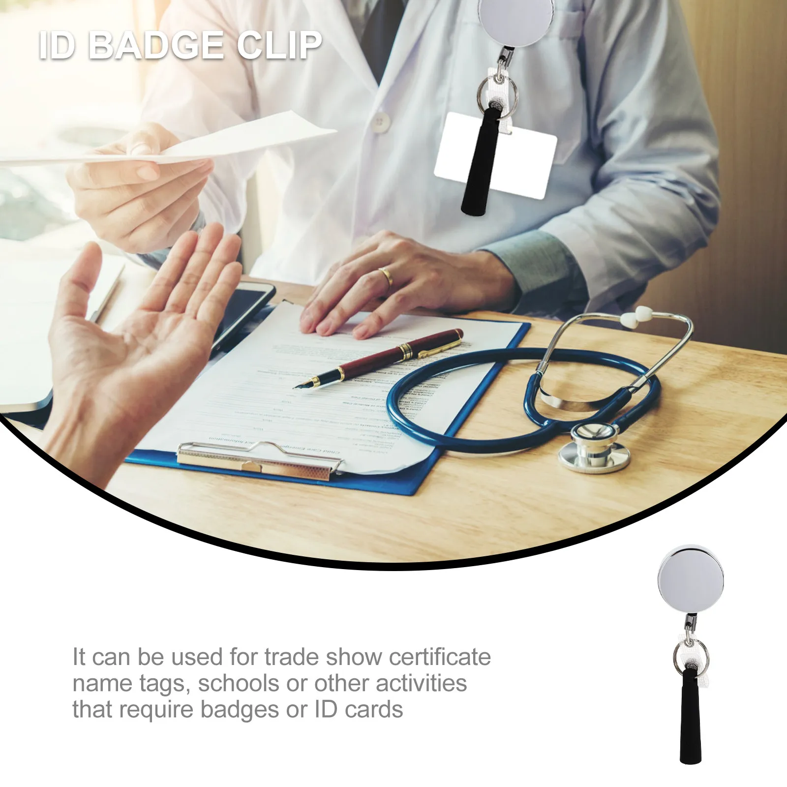 

1 шт. силиконовый чехол-брелок для ручки с выдвижным зажимом для рабочих пропусков, студенческих удостоверений, бизнес-карт, кредитных карт, крепление на ремень