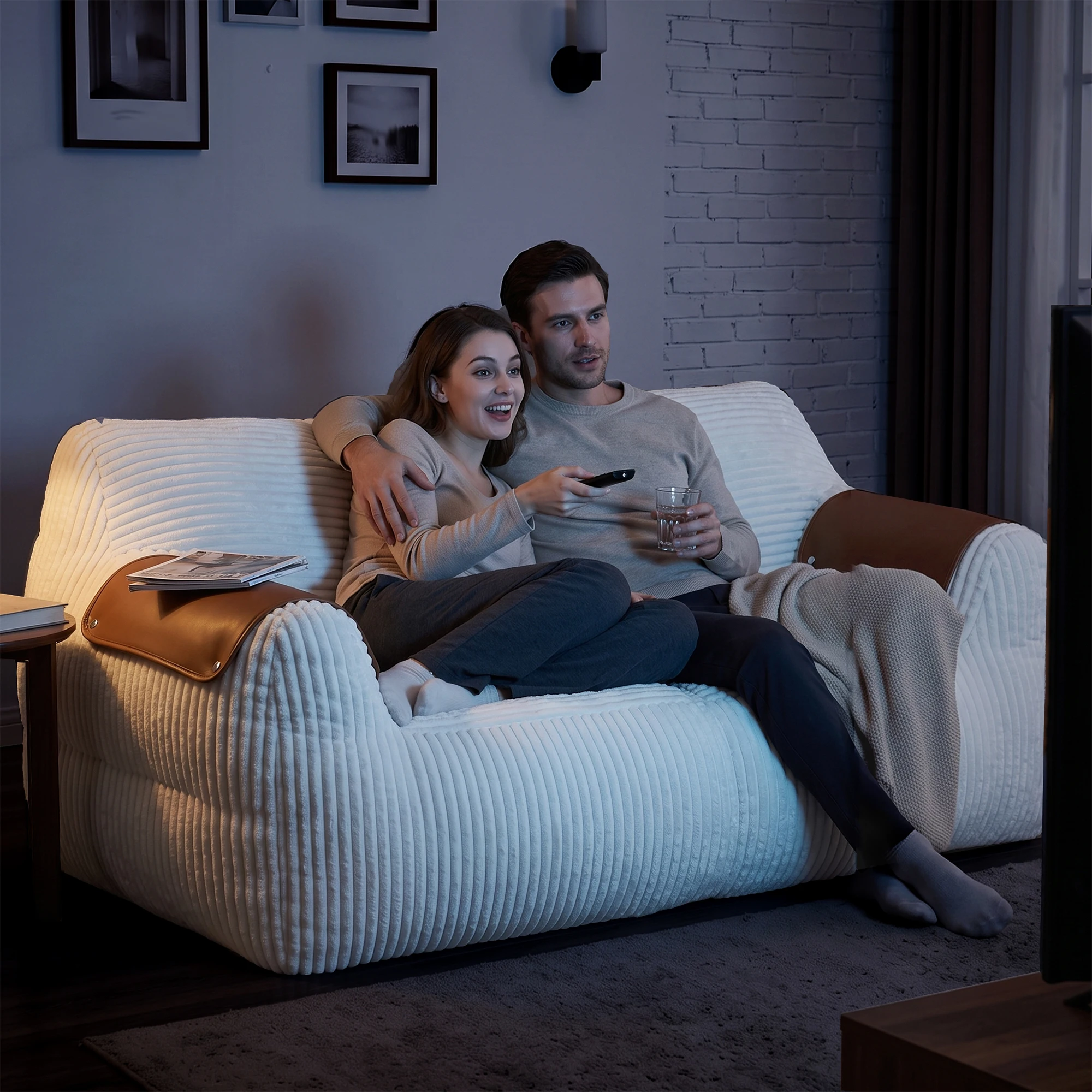 Oversized Double Bean Bag Sofa 5