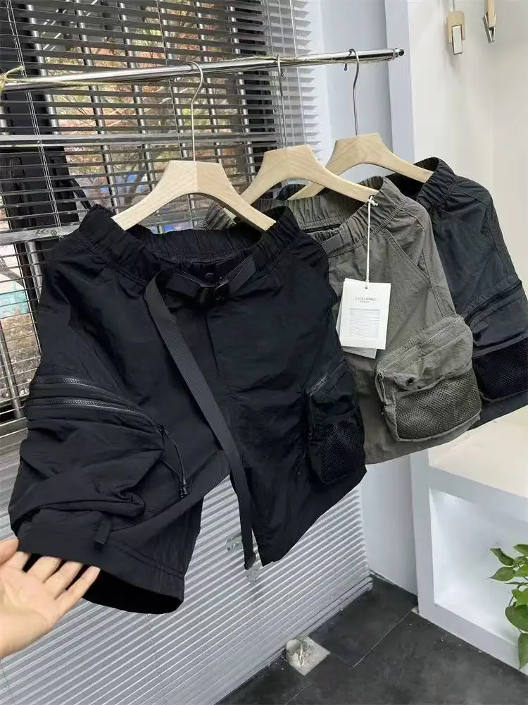 

Summer Trendy Brand Men's Workwear orts Spor Outerwear Qui Dry Haome Functional Straight Leg Five-Quarter Pants