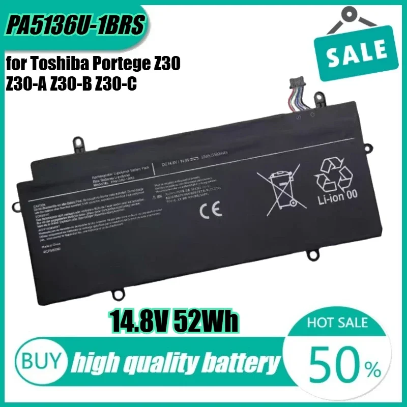 

14.8V 52Wh PA5136U-1BRS Laptop Battery for Toshiba Portege Z30 Z30-A Z30-B Z30-C Z30-A1301