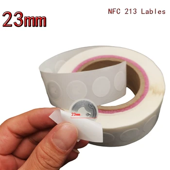 10 teile/los 23mm NFC213 Fn 213 Smart Tags NFC Aufkleber Protokoll ISO14443A 13,56 MHz 144Bytes Universal RFID Tag NFC 213 Label