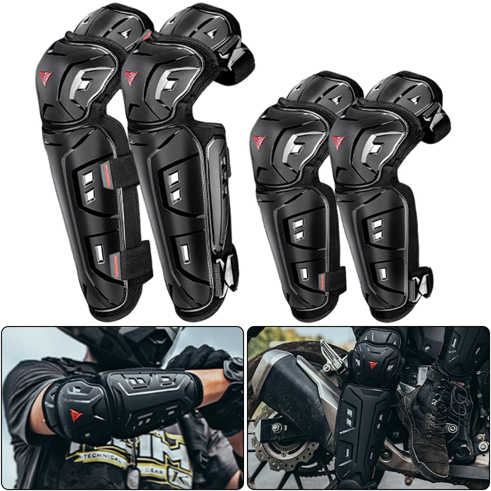 

4Pcs/set Knee Elbow Protective Pads Motorcycle Motocross Skating Protectors Outdoor Sport Equipment Riding Protective Gears