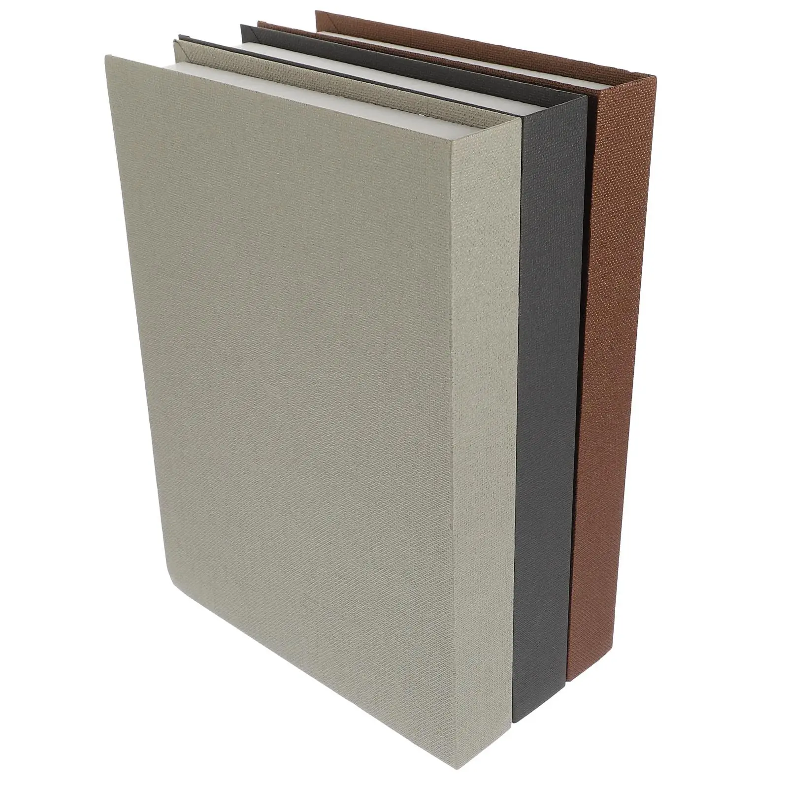 4 Pcs Simulation Book Adorn Simple Color Faux Books Decor Home Mantel Shelf Desktop Coffee Table Bookshelf Display Prop White