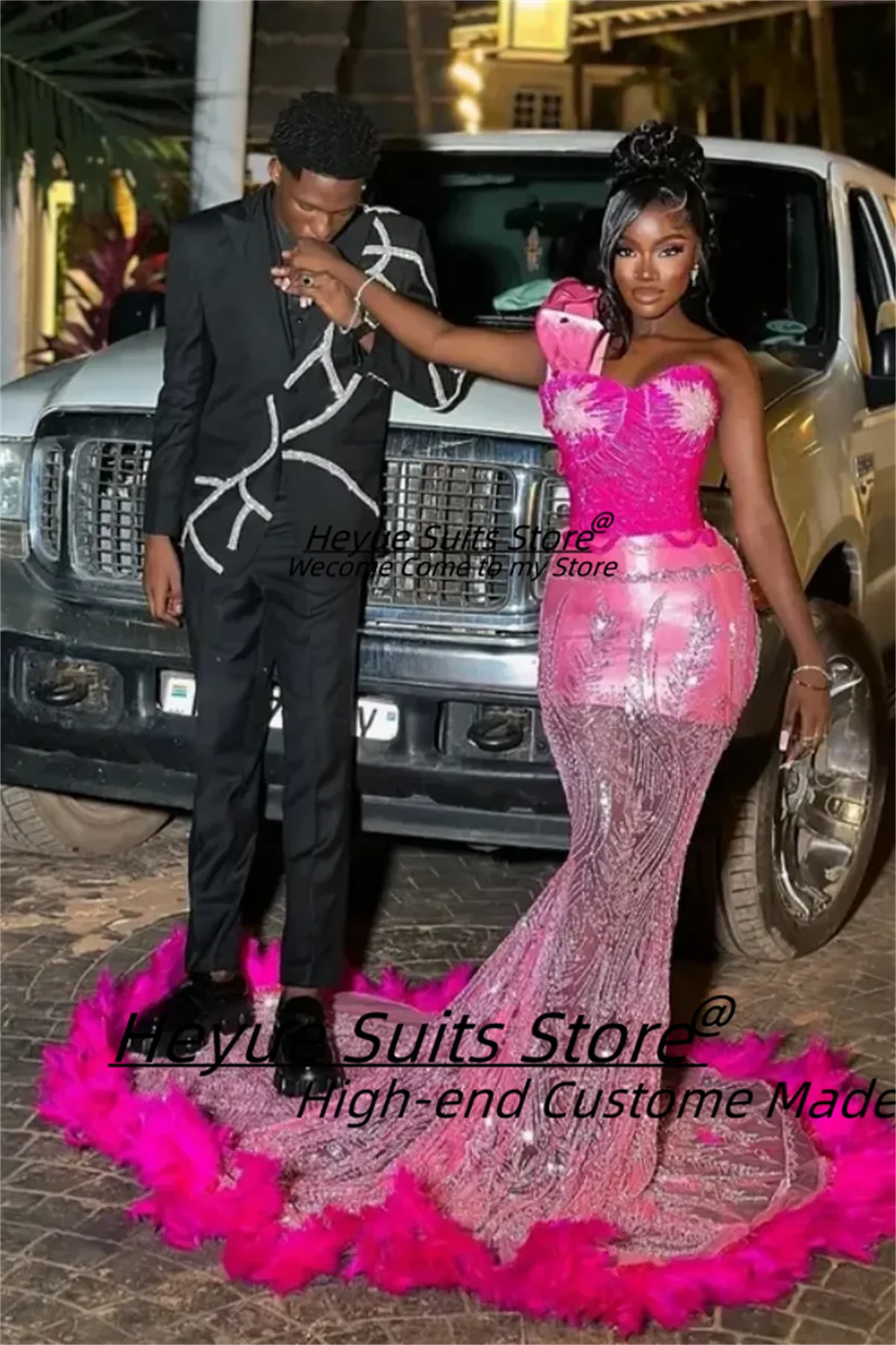 

Роскошные черные бусины, свадебные смокинги для жениха, индивидуальные тонкие мужские костюмы с пиковыми лацканами, формальные комплекты из 2 предметов, мужские вечерние пиджаки, Ropa Hombre