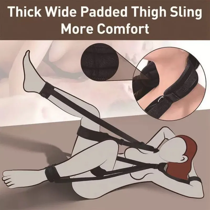 Adjustable leg straps, leg straps, movable posture binding straps