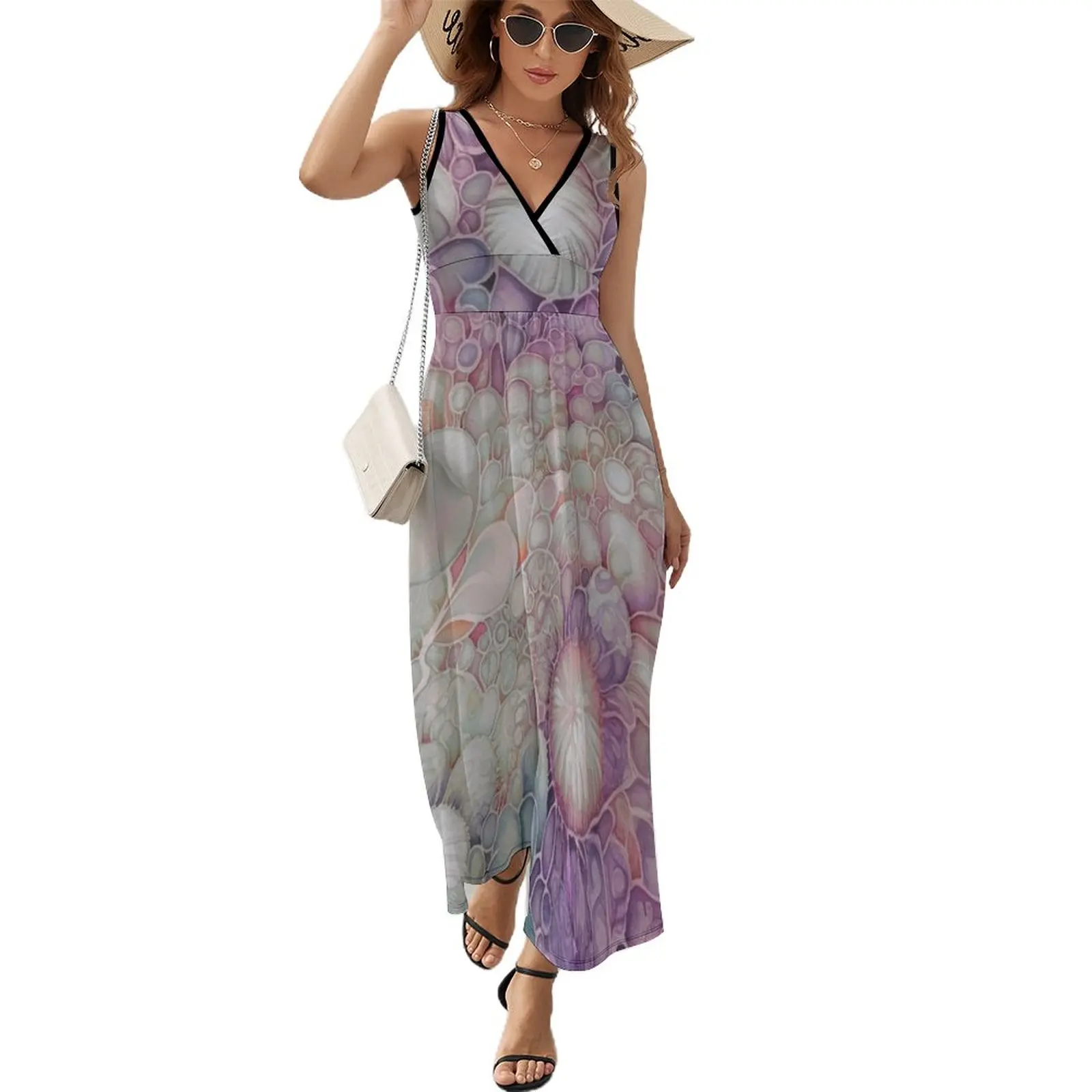 

AbstAbstract watercolor inspired by the underwater world Sleeveless Dress clothes for women Womens dresses Women's summer suit