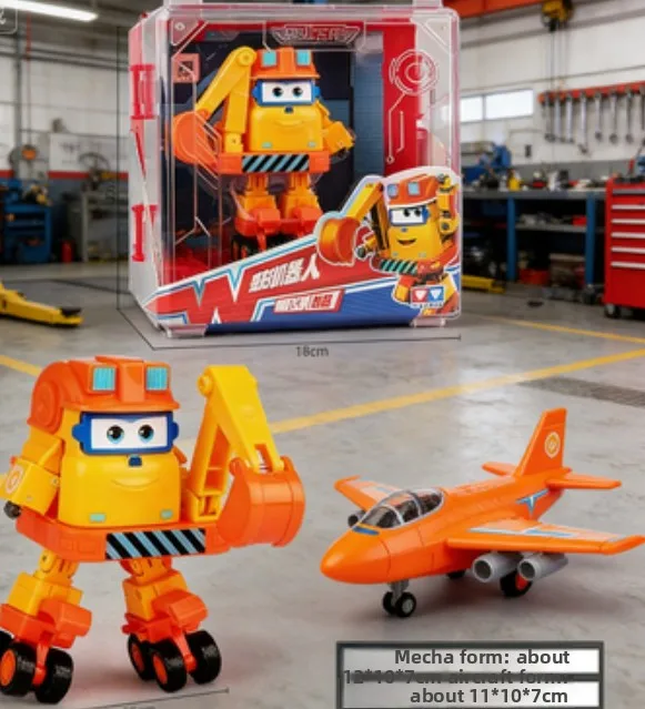 Serie Exclusiva Limitada de Auldey Super Wings, Paquete Combinado de Jett, Dizzy, Carl y Sharon, Caja de Regalo Premium, Exquisita Colección de Juguetes de Anime
