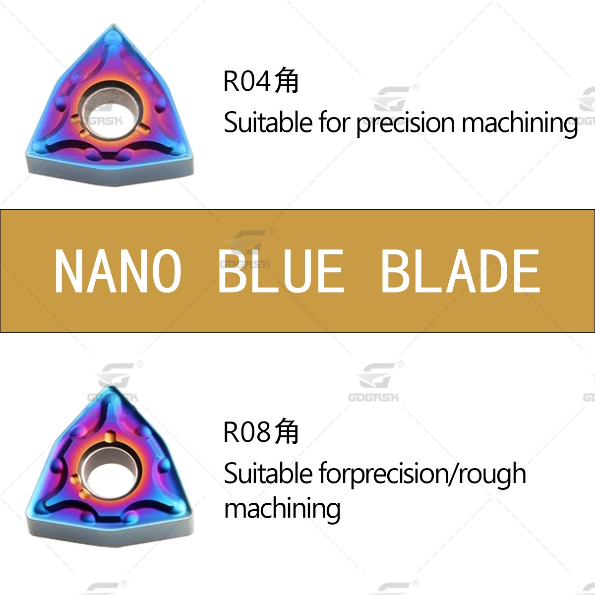 Imagem -02 - Blue Blade Torno Cnc Turning Tool Inserções de Carboneto Usadas para Dureza do Aço Ccmt Scmt Wnmg Tnmg Cnmg Apmt Sekt Spmg Wcmt Nano