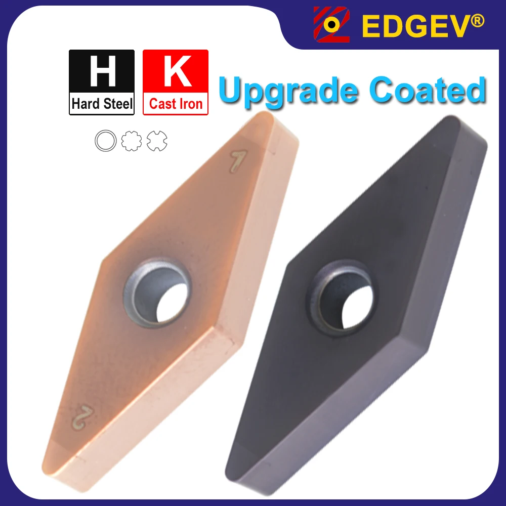 

EDGEV Upgrade CBN Inserts,VNMG VNGA 160404 160408 160412 331 332 Coated PCBN Insert,Cast iron hard steel tool of turning Plates