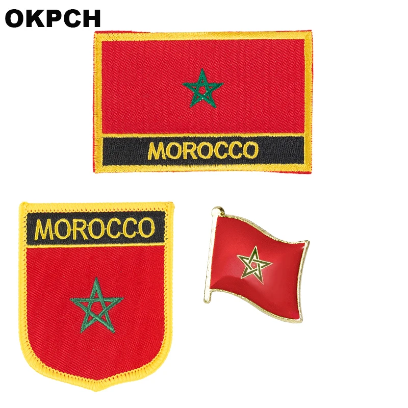 Cape Verde National Flag Embroidered Iron on Patches for Clothing Metal badges PT0130-3