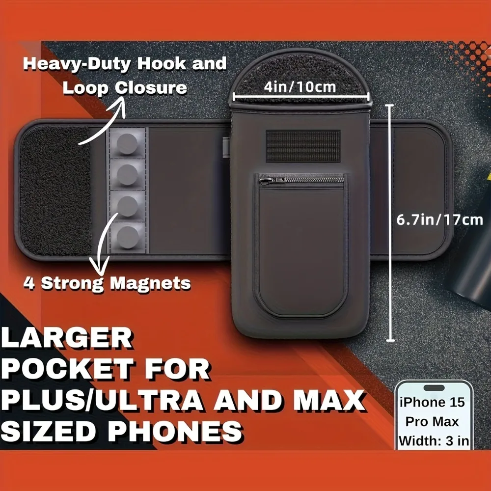 حقيبة لياقة مغناطيسية مع جيب ملحق مناسبة للحقائب العالمية مثل الهواتف المحمولة والمفاتيح وسماعات الرأس وما إلى ذلك