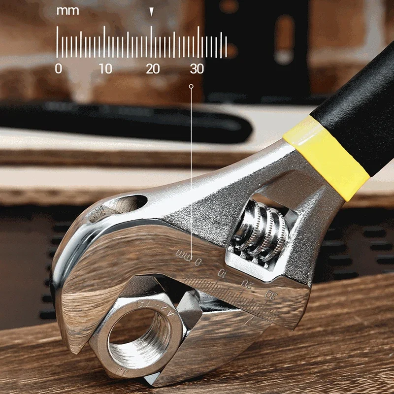 

Universal 6/8 Inch Adjustable Wrench with Rubber Grip for Superior Handling in Car Repairs & Industrial Maintenance