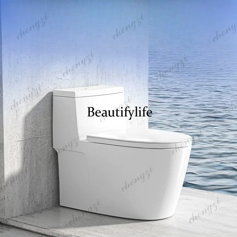 Ordinary toilet swirl siphon flush ceramic toilet ergonomic concave widened seat ring