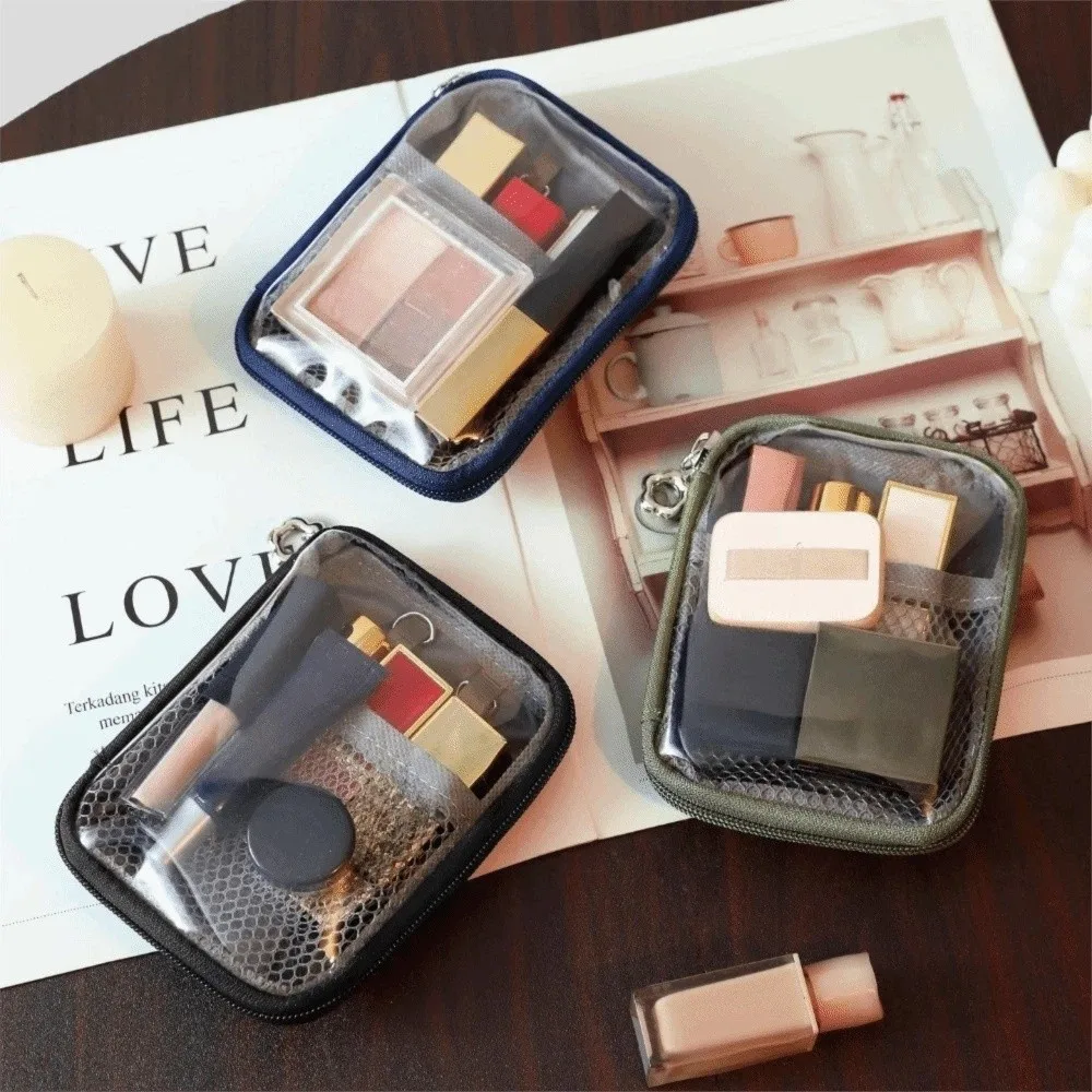 

Прозрачная сумка для хранения из ПВХ с молнией, большая вместимость, водонепроницаемая косметичка, жесткий футляр, многофункциональный органайзер для макияжа