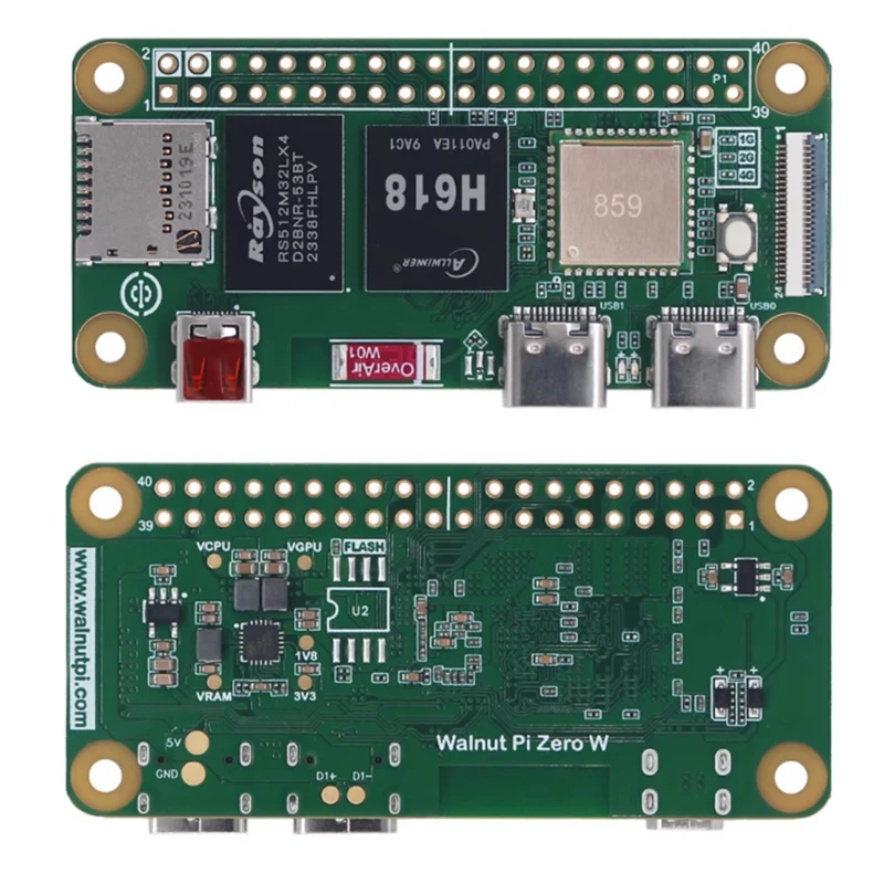 For Walnut Pi Zerow 2GB Allwinner H618 Wifi Bluetooth Mini PC Development Board SBC Single Board Computer