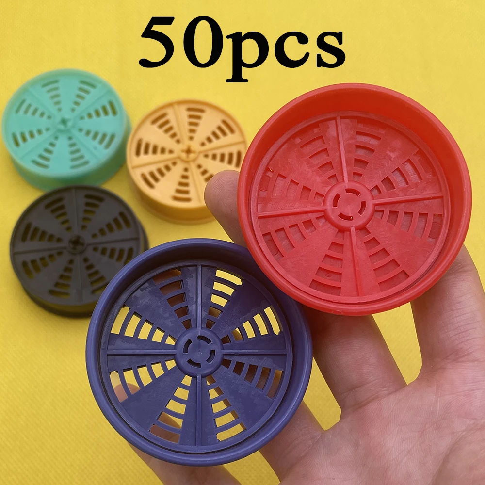 50PCS Vent Hive Ventilator Cooling Heat Dissipation Door Rotatable Beekeeping Beehive Bee Farm Tools Plastic Round 53mm Supplies