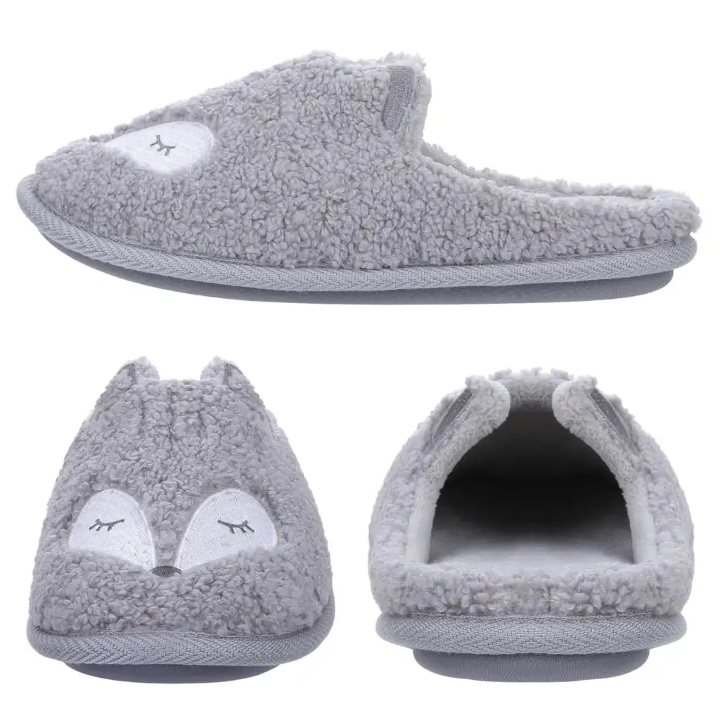 Litfun Cute Plush Slipper For Women Fashion Winter Lovely Fluffy Home Slippers Indoor Catroon Warm Antiskid Casual Furry Slides