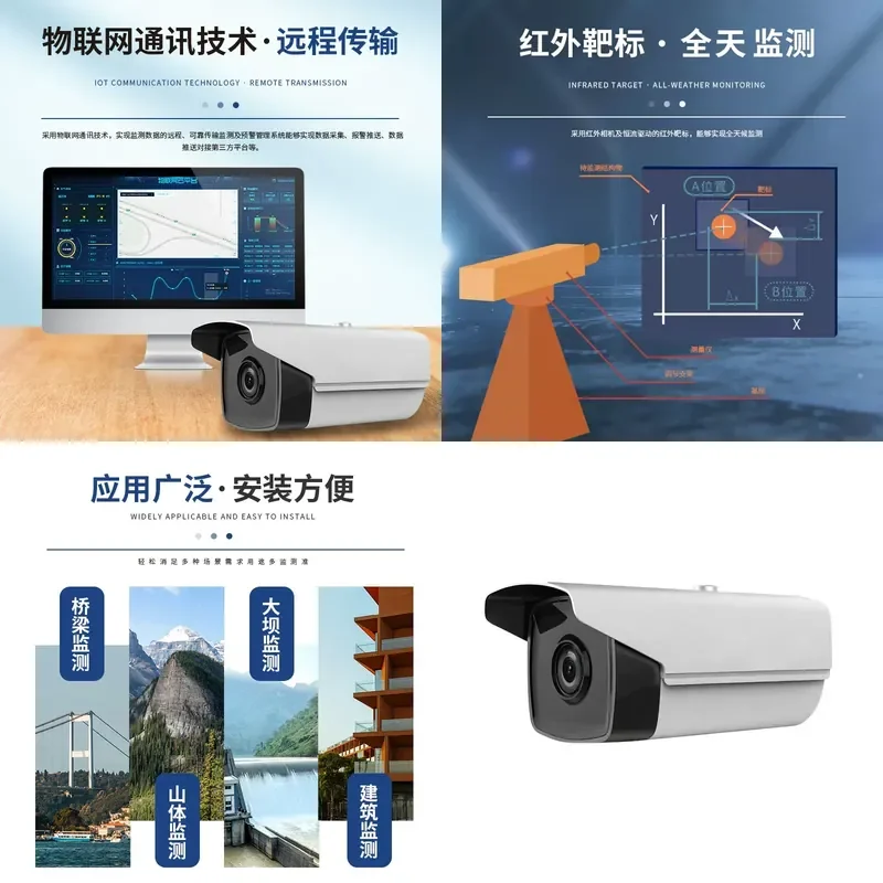 for AI Vision Displacement Meter Machine Vision Fretting Meter Mountain Displacement Monitoring Early Warning Image Video