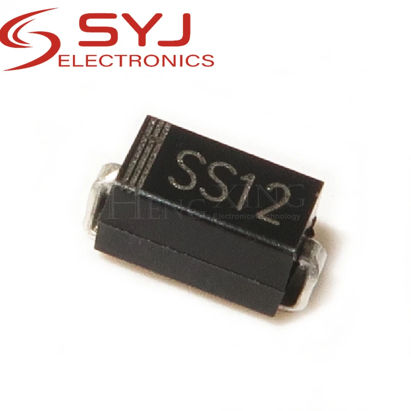 10piece SMD rectifier diode 1N5817 silk screen SS12 package SMA 1A 20V Schottky DO-214AC