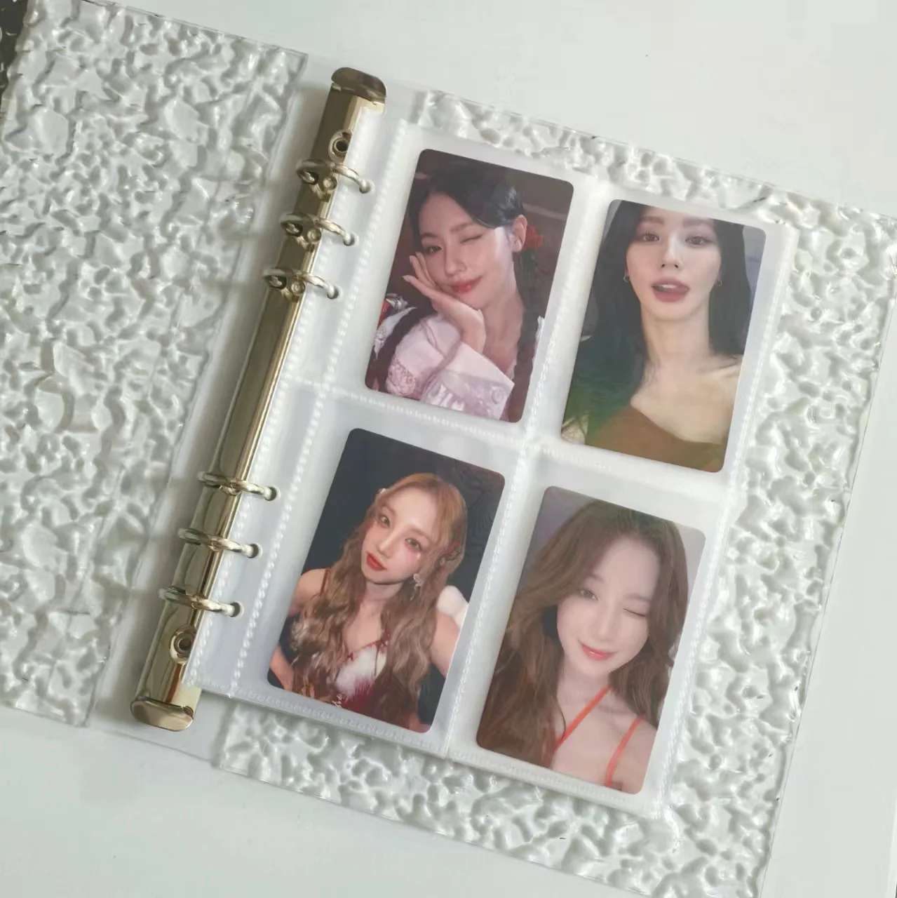 160 Pockets Ripple Acrylic Collect Photo Card Book Style Album for 2.5x3.6 Inch Instax Name Card K-pop Star A5 Photocard Binder