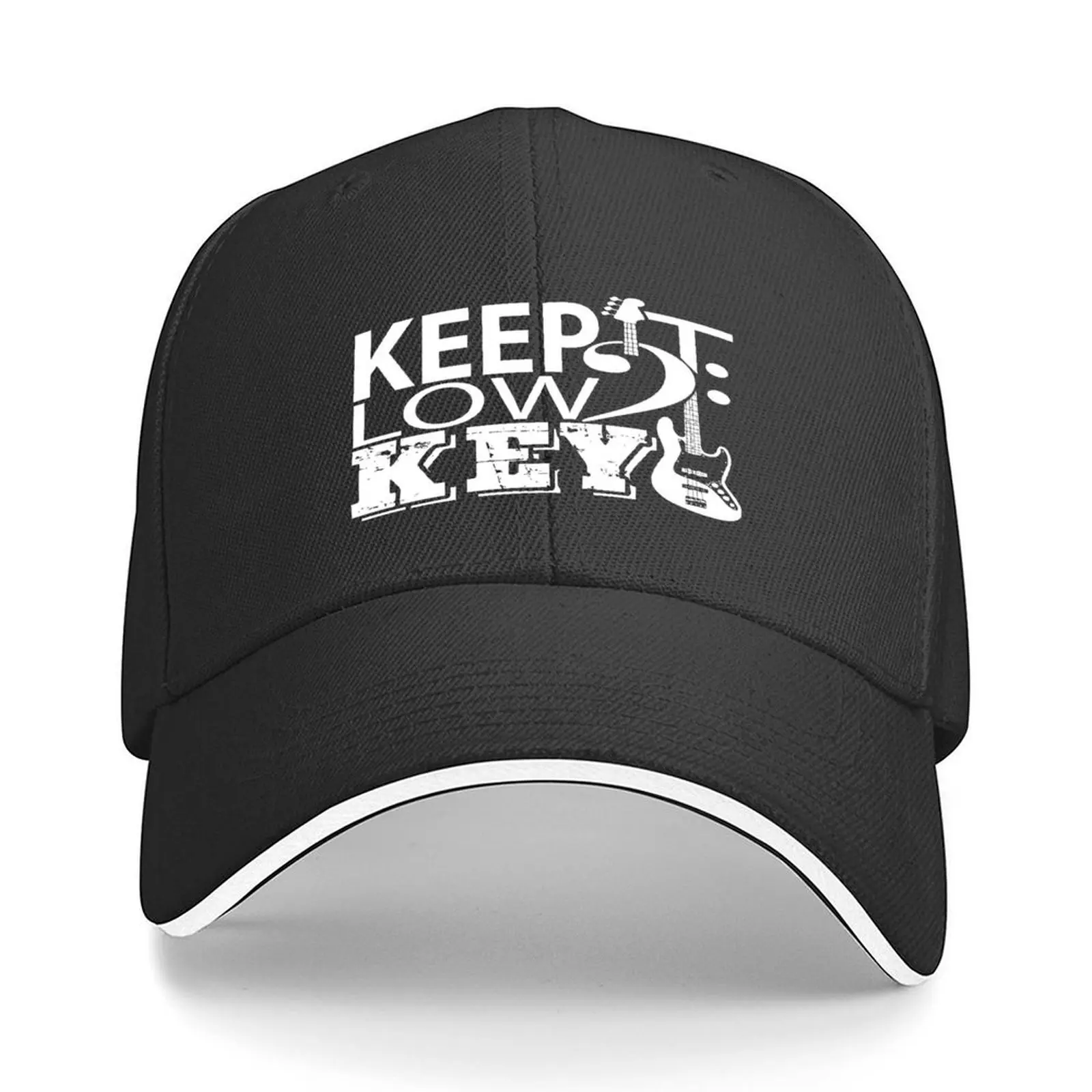 

Keep It Low Key-Bass Clef Keeping It Low Key-Bass Player-Bass Guitarist-Electric Bass Baseball Cap Luxury Cap Men's Hats Women's