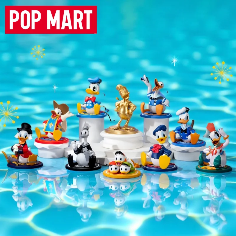 

Подлинная серия POP MART в честь 90-летия, слепая коробка ручной работы, изысканные коллекционные игрушки, украшения, модные куклы, праздничные подарки