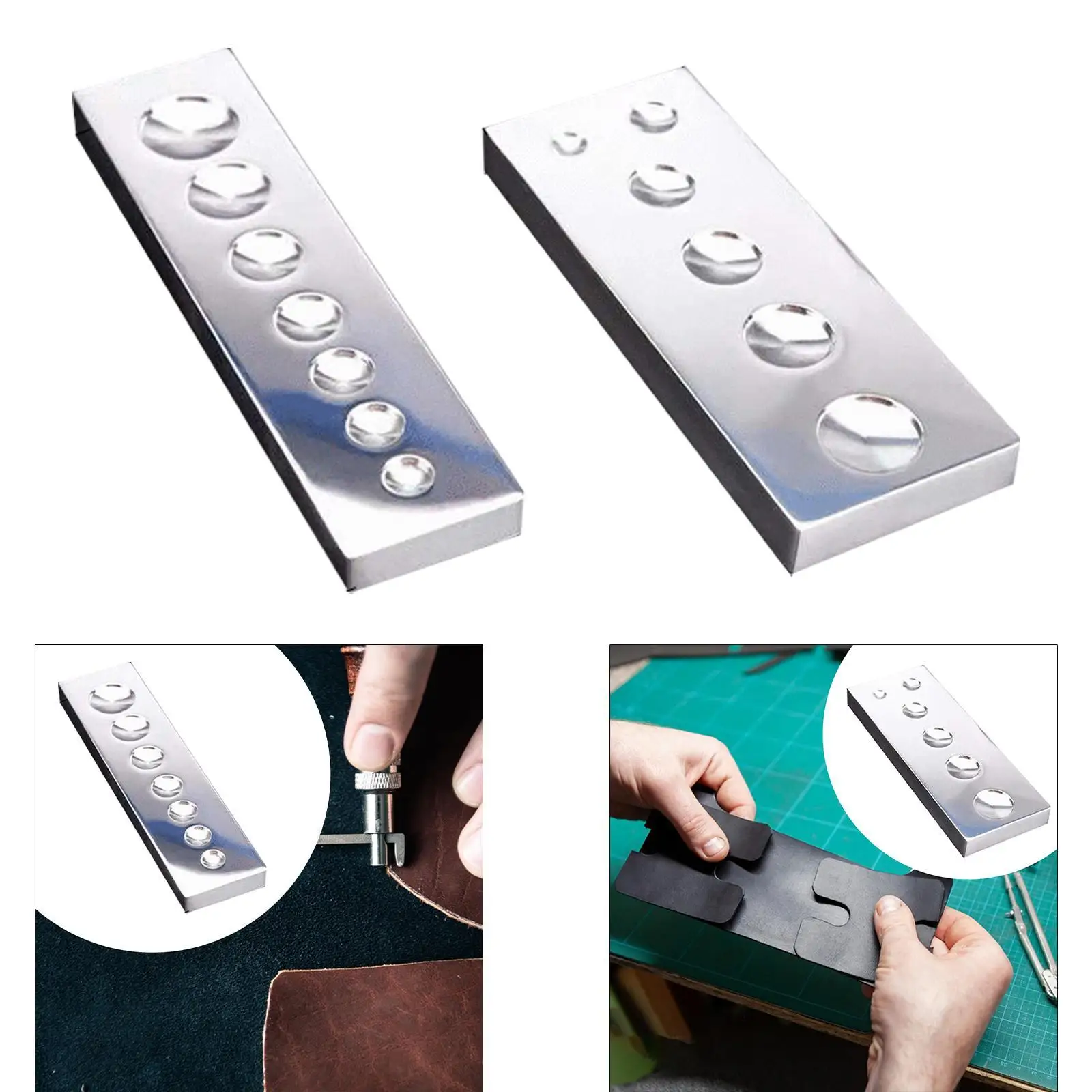 Base de ajuste de remaches de cuero, herramienta de perforación portátil multifunción con agujero de perforación DIY