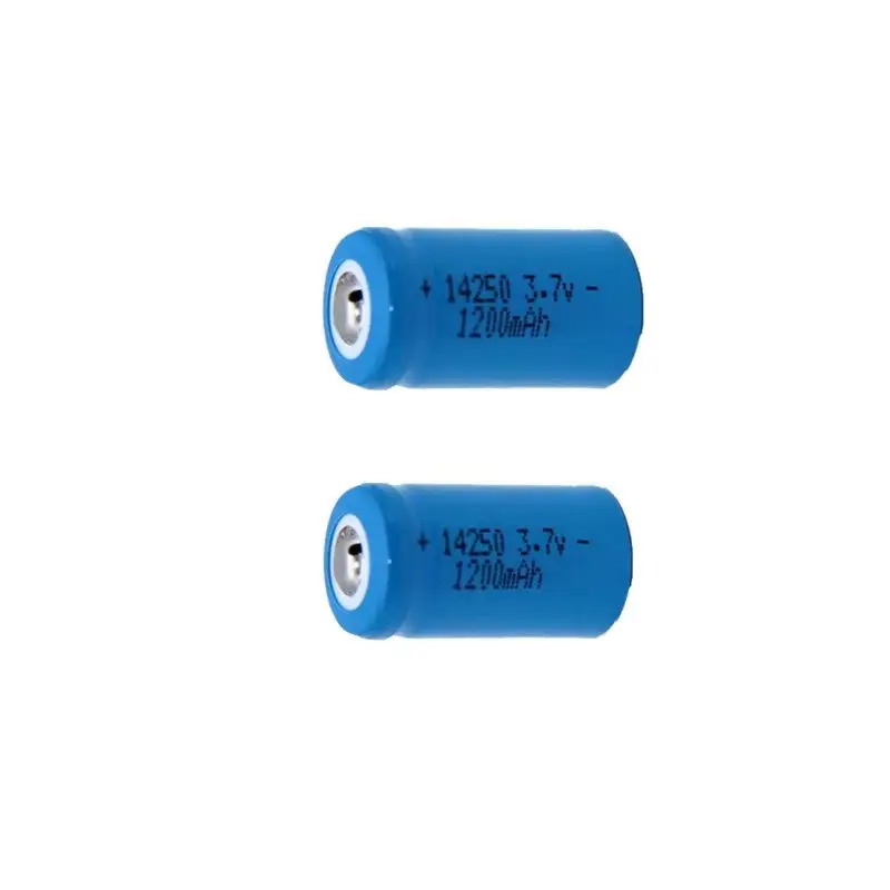 3.7V 14250 rechargeable lithium battery  green external line penlight rechargeable battery