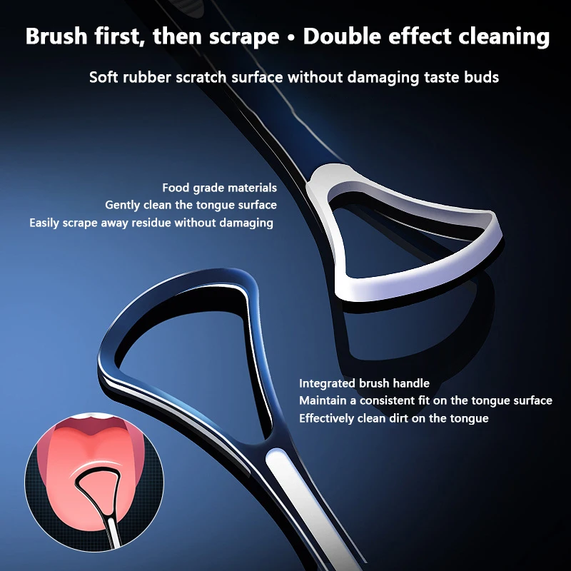 1PCS Tongue Scraper Tongue Brush Cleaning The Surface Of Tongue Oral Cleaning Brushes Cleaner Fresh Breath Health