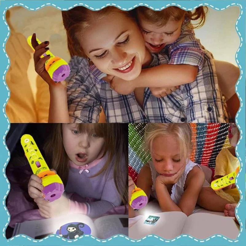 Halloween Flashlight Projector Kid, Halloween Projector Lights 24 Different Pattern Pumpkin Ghost Theme Images Projection To