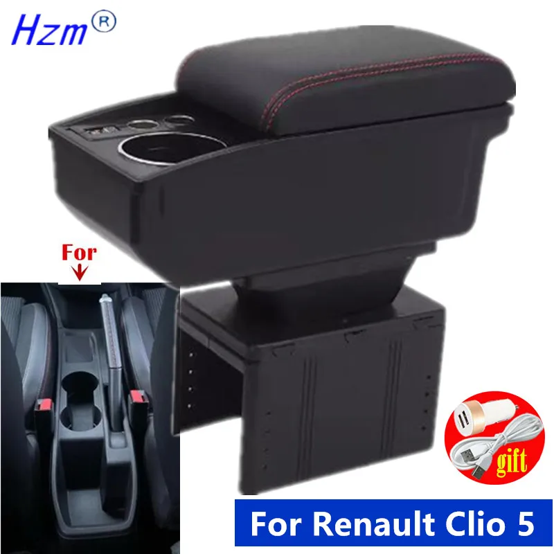 Für Renault Clio 5 Armlehnen box für Renault Captur Clio5 Auto Armlehne Aufbewahrung sbox Getränke halter Nachrüstung Innenraum Autozubehör