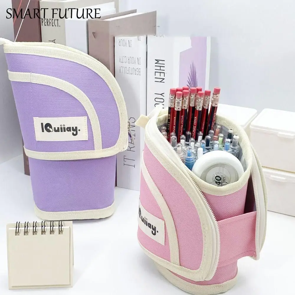

Vertical Plush Stationery Bag Large Capacity Soft Large Pen Bag Portable Jewelry Storage Pencil Case Office Supplies