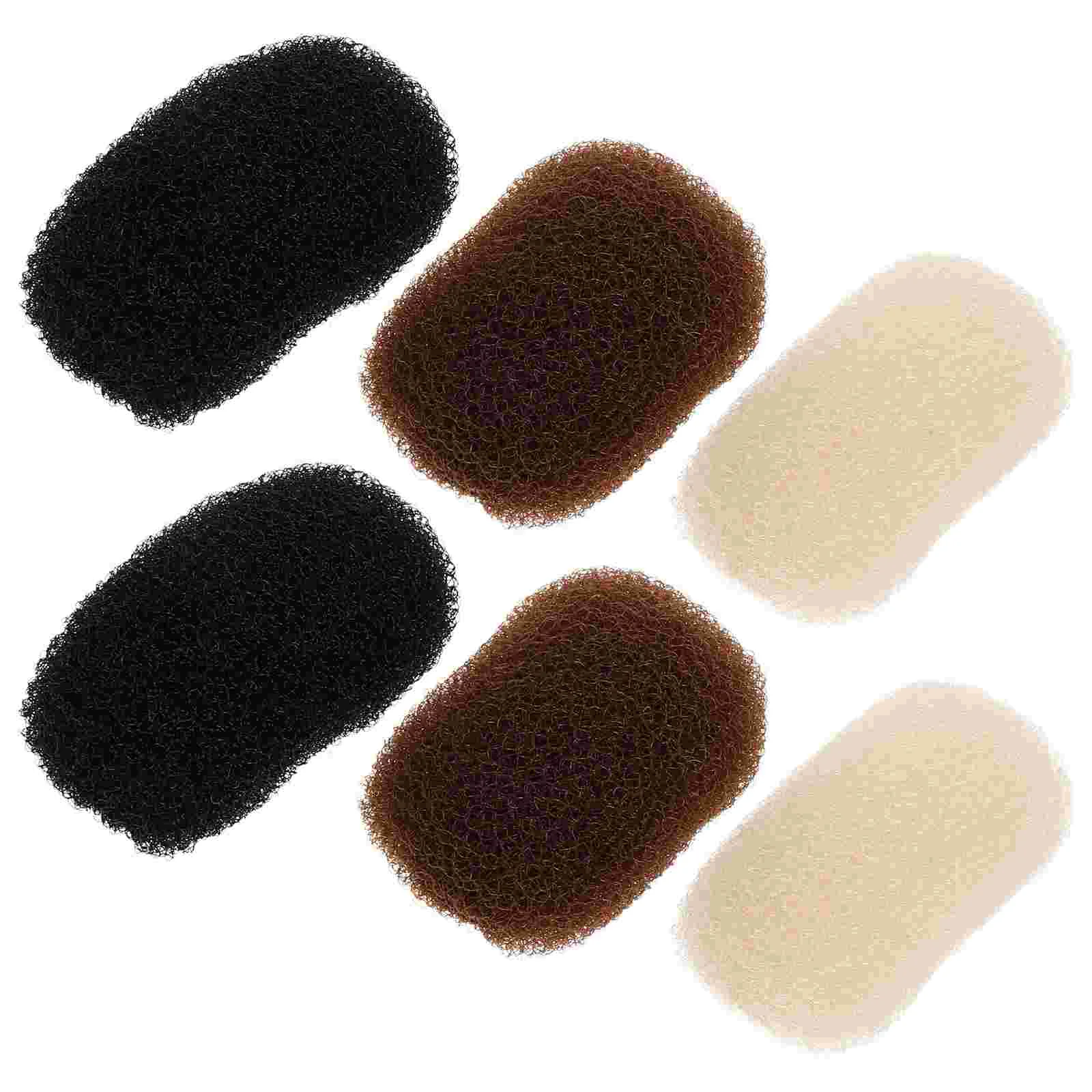 

6 Pcs Hair Puff Bump Booster Accessories for Girls Styler Clip Cushion Suit Padding Clamp Bump Up Nylon Silk Miss Clips