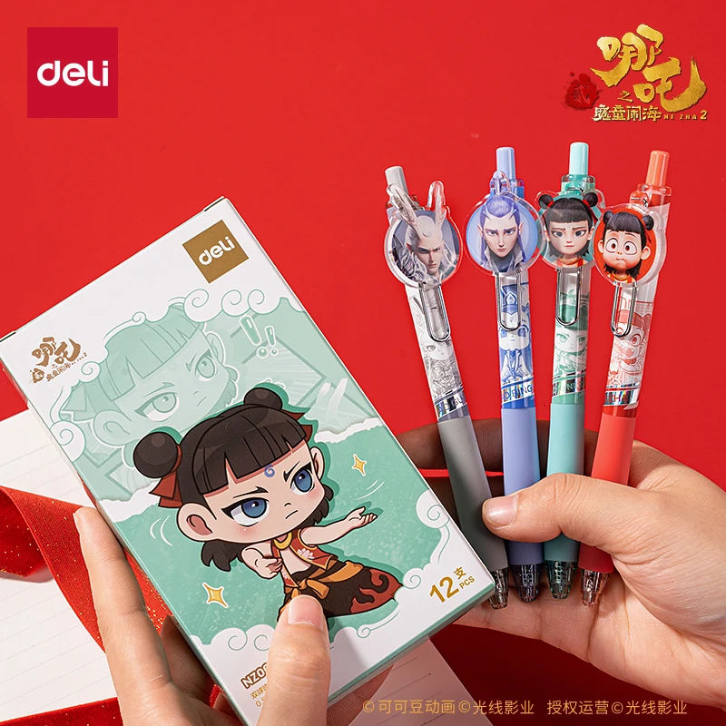 

Deli 4/8pcs 0.5mm Black Ink Quick-drying Gel Pen Office Supplies School Supplies Cute Gel Pens Stationery Gift Signing Pen
