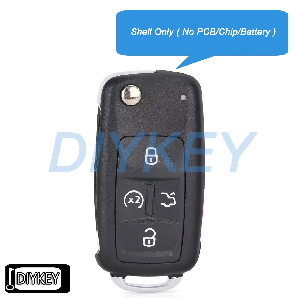 

4+1 5 Buttons Case Flip Remote Car Key Fob Shell Cover for Volkswagen VW Golf Beetle Jetta Passat R32 Eos GTI Rabbit CC