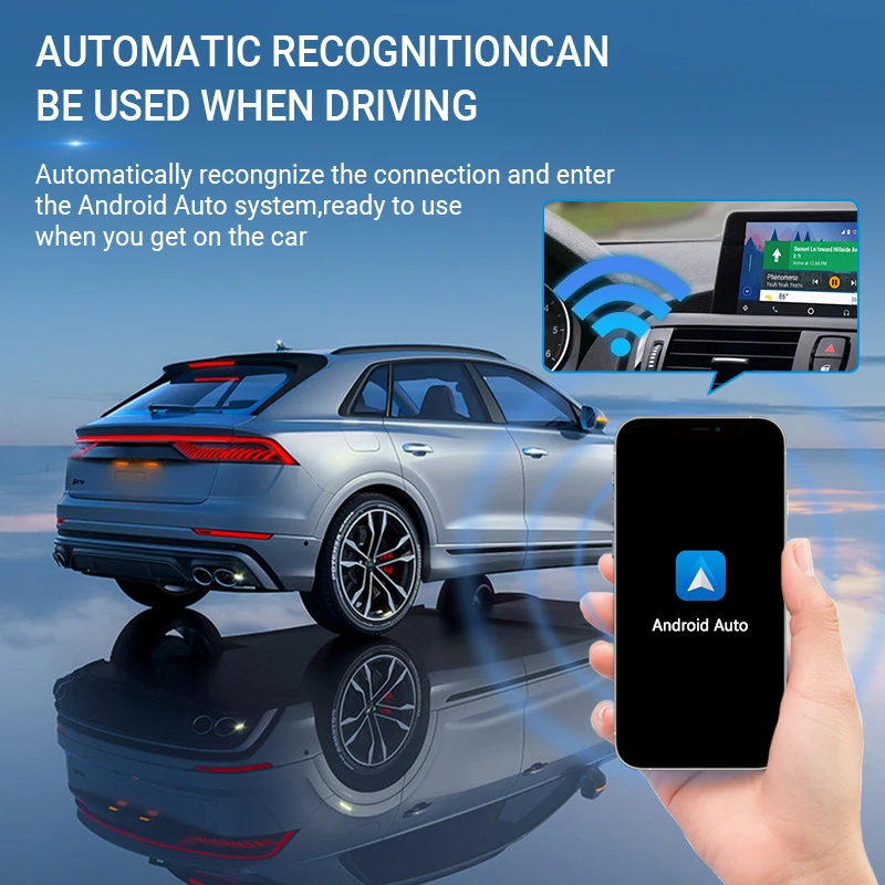 OTTOCAST A2AIR Android Auto Smart A2A Car Accessories Wired to Wireless Auto Connect Multimedia for Voor Vw Toyota Honda Newest