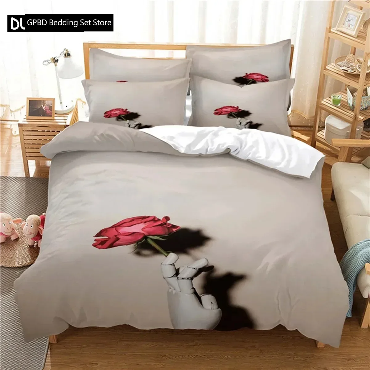 

Beautiful Flower Supplies Set Duvet Cover Set Bedding Sets For Adults Bed With Pillowcases No Filling Luxury Birthday Gifts