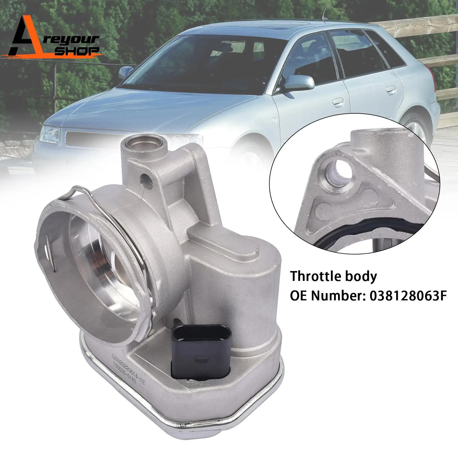 

Корпус дроссельной заслонки 038128063F для VW Touran 1T1 1T2 Golf Passat Audi A3 1,9 2,0 TDI