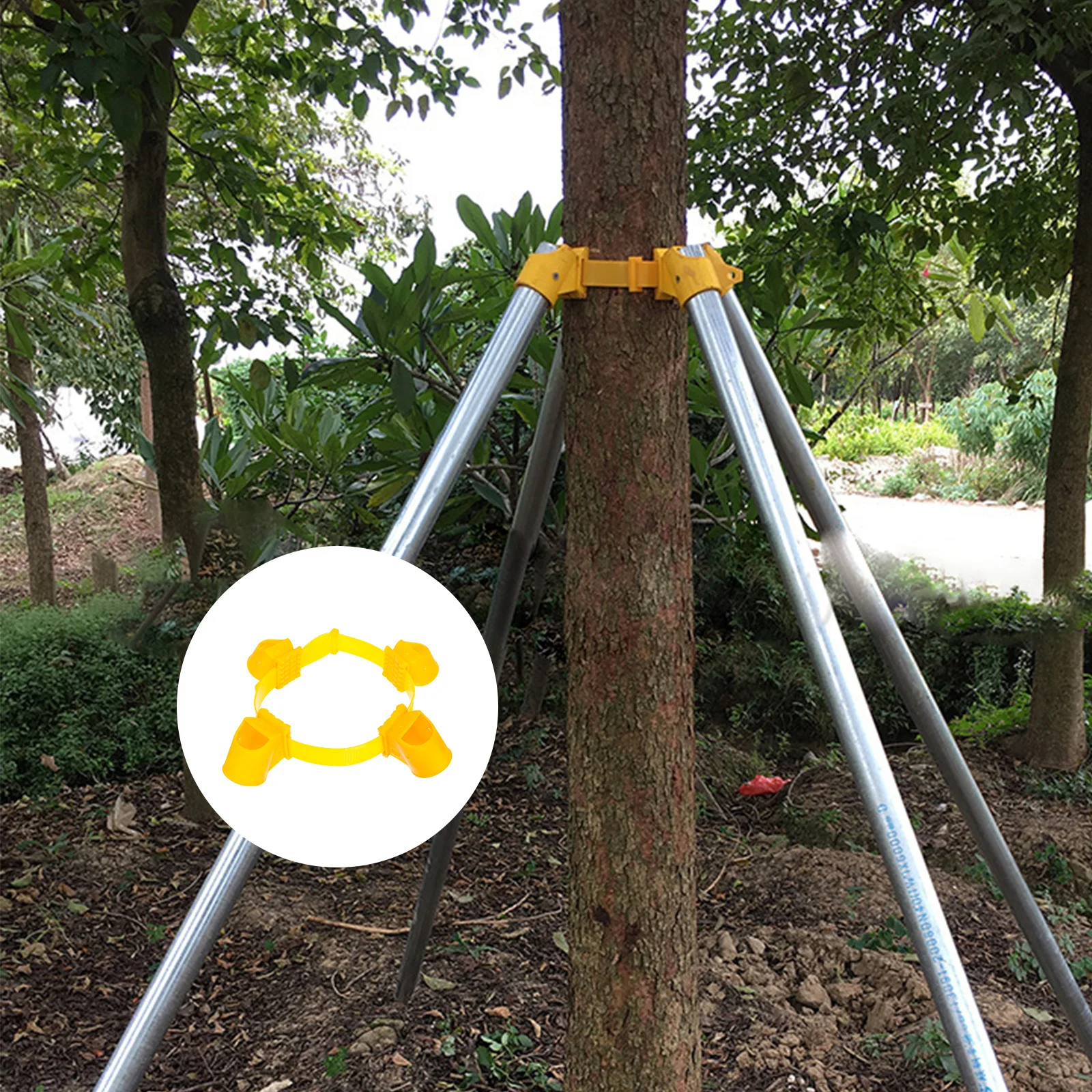 

1Set Tree Supportive Fixing Cup Enlarged Base Plastic Tree Holder Windproof for Transplanting and Growing Trees