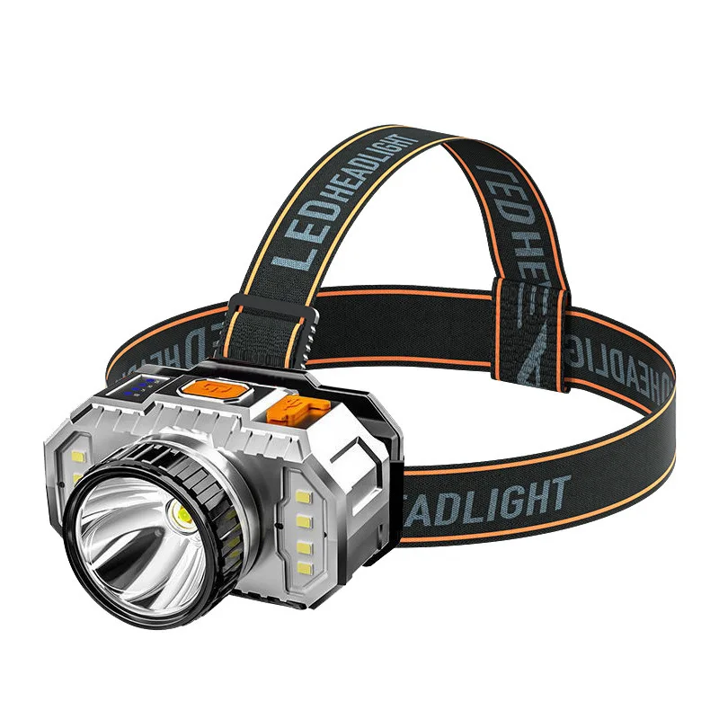 

Multi-Function Headlamp & Flashlight - USB Rechargeable with Power Indicator for Outdoor