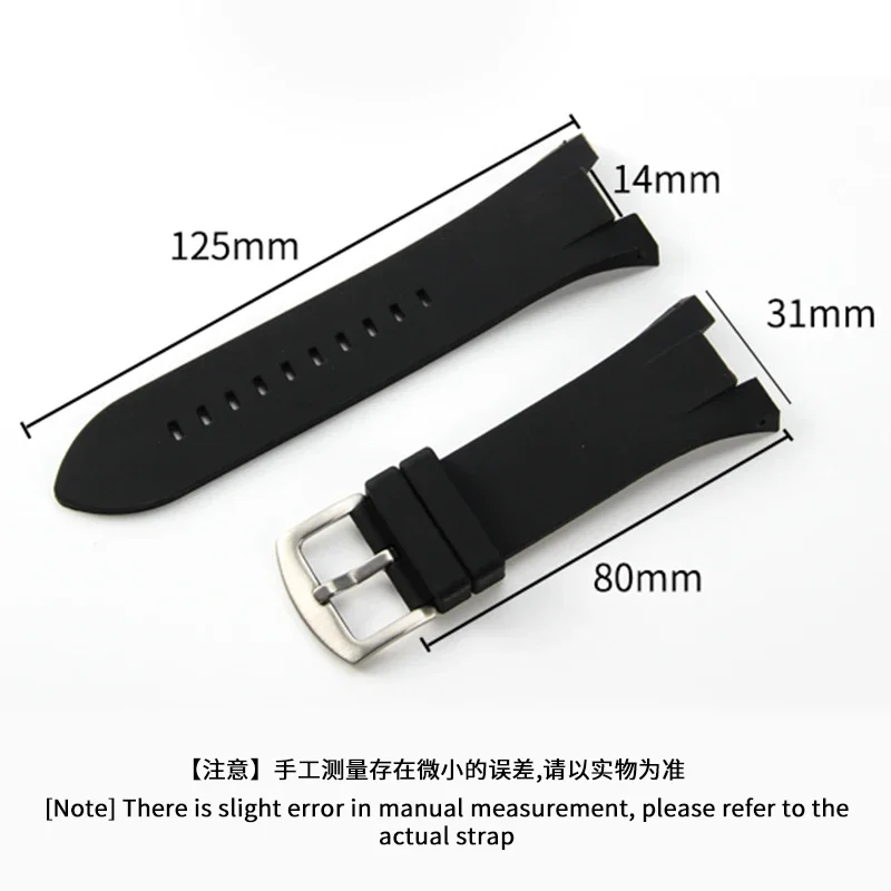 For Armani Ax1803/Ax1802/Ax1050 Anti-Allergy Safety Silicone Watchband Concave Men with Tool Outdoor Durable Watch Strap