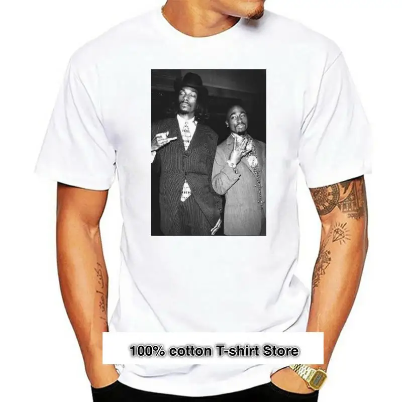 SoKoolStore-Camiseta con foto de 2Pac y Snoop Doggy Dogg Westside, camiseta de Tupac Hip Hop, Rap 785