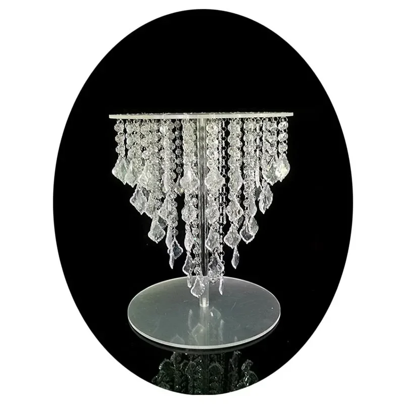 Wedding props acrylic crystal bead curtain birthday party cake stand wedding hotel western restaurant main table flower