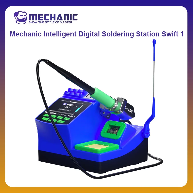 MECHANIC OFFICIAL Intelligent Digital Thermostatic Soldering Station Swift 1  C210 245 115 Handle Lead-free Electronic Welding