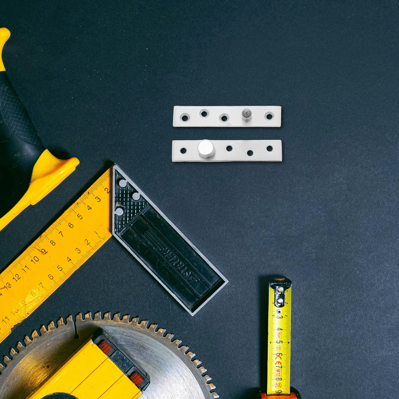 

2Pcs Hidden Pivot Hinge Stainless Steel Invisible for Wood Door Central Concealed Installation Durable Silent Pivot Hinge