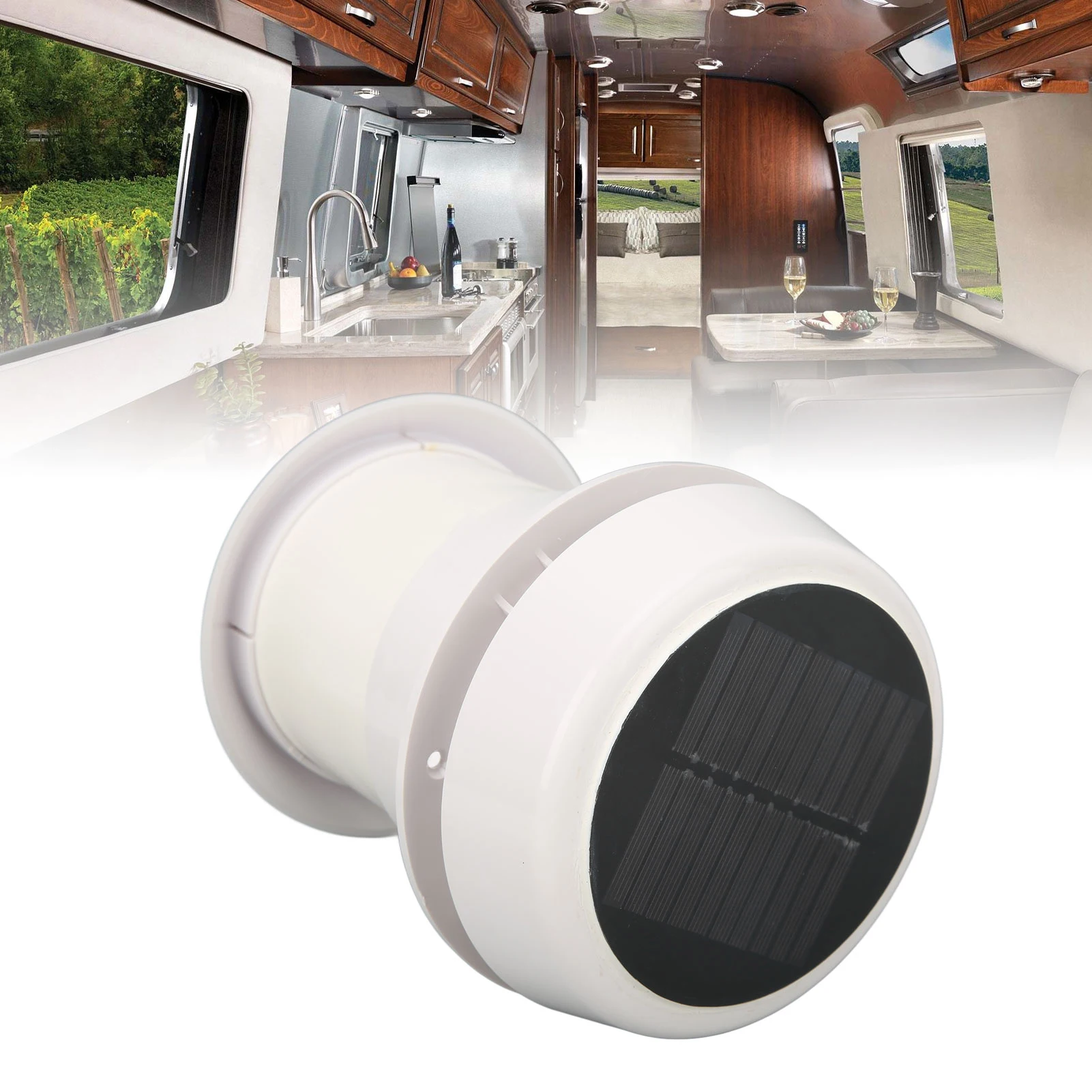 

DC12V RV Roof Exhaust Fan Noiseless Solar Powered Vent for Campers Ships Yachts RV Roof Exhaust Fan RV Roof Vent Fan