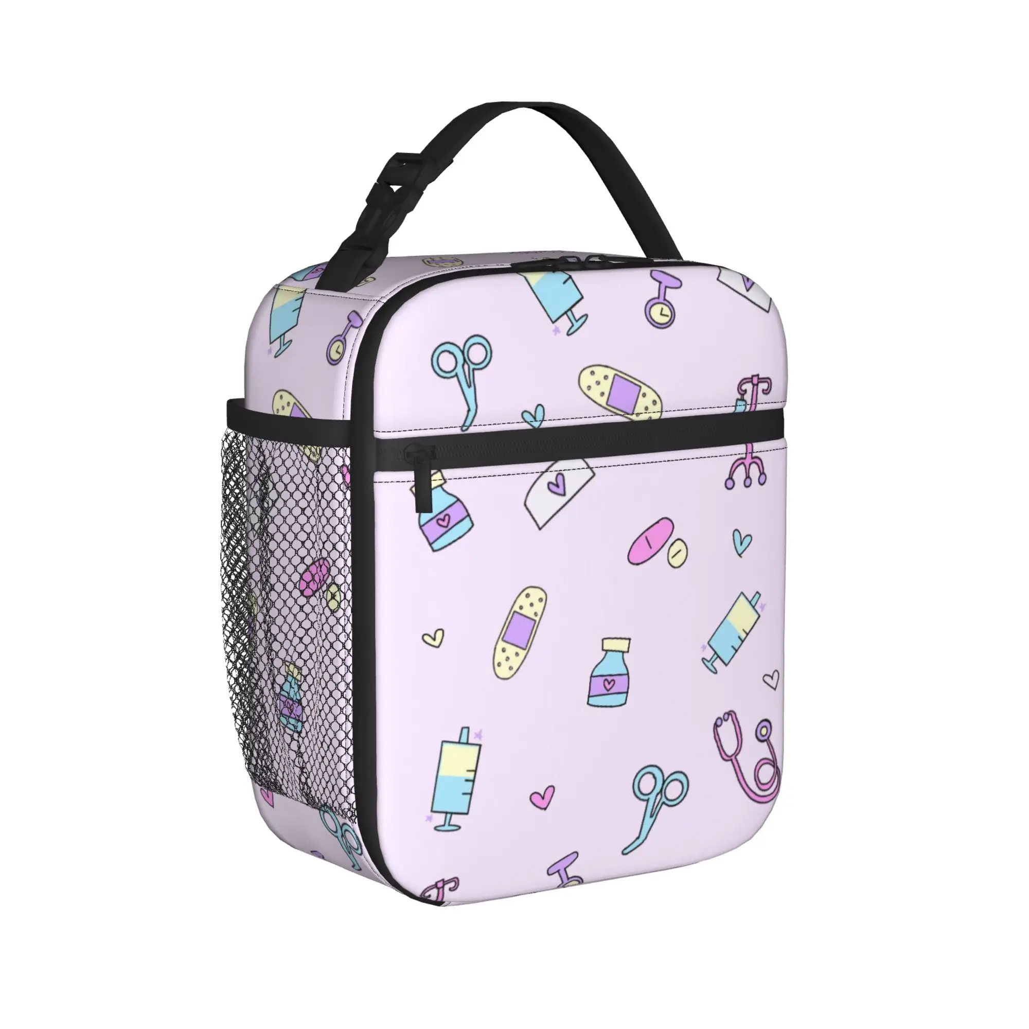 Enfermera En Apuros Doctor Nurse Medical Lunch Bag Portable Lunch Box Unisex Office Graphic Cooler Bag Waterproof Tote Food Bags